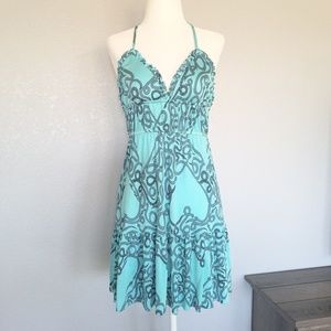 Mara Hoffman Teal Silk Halter Dress